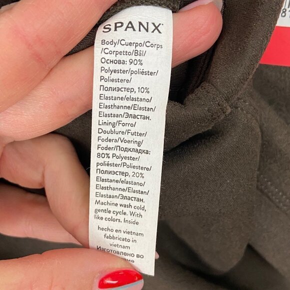 SPANX | Faux Suede Leggings Chocolate Brown Small Petite - Picture 12 of 14